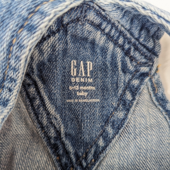 Baby Gap Denim Fleece Lined Pants and Overalls Bundle 6-12 months - Picture 5 of 6